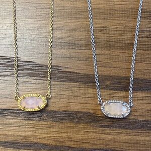 Kendra Scott Gold and Silver Oval Pendant Necklaces